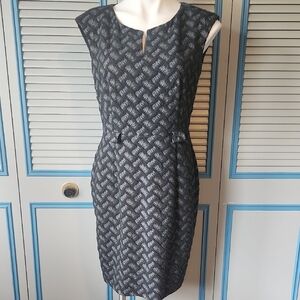 Connected Apparel Basketweave Textured Dress